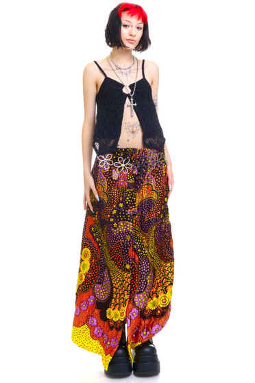 Vintage 70's Quilted Penney's Maxi Skirt