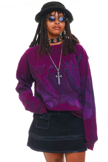 Vintage Y2K Affliction Style Maximalist Long-Sleeve