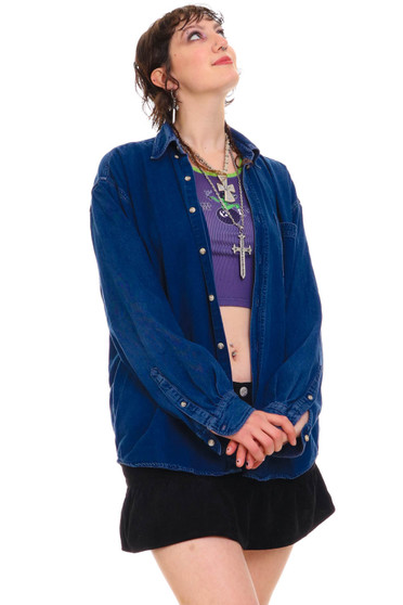 Vintage 90's Anchor Blue Denim Button up