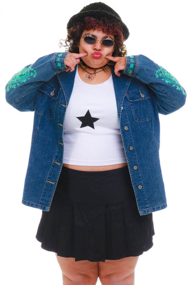 Vintage Y2K Embroidered Denim Jacket