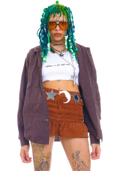 Vintage Y2K Pinstripe Long-Sleeve Shirt