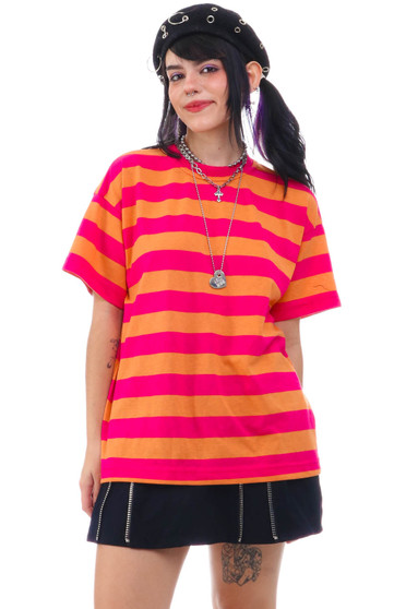 Vintage 90's Starburst Striped T-Shirt