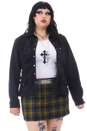 Vintage Y2K Black Denim Multli Pocket Jacket