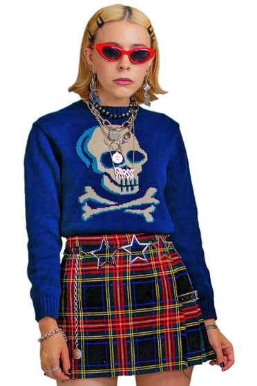 Vintage Y2K Skully Sweater