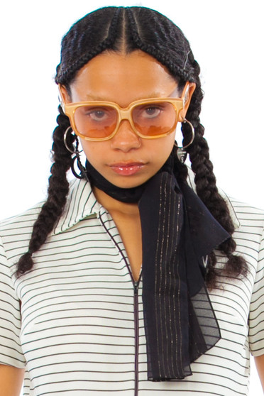 Vintage 80's Gold Stripe Scarf