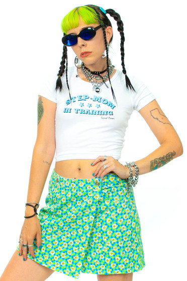 Vintage 90's Checkered Daisy Skort