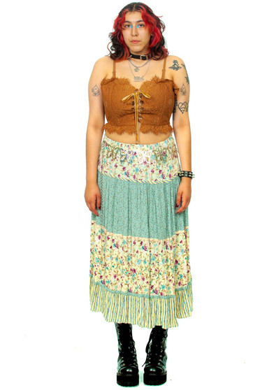 Vintage 90's Tiered Maxi Skirt