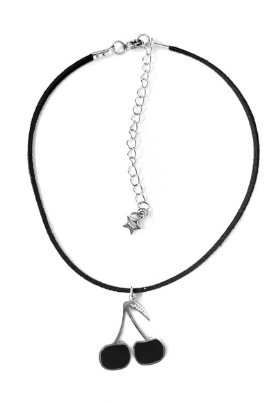 Black Cherry Cord Necklace