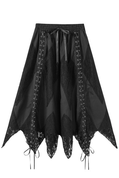 PRE-ORDER: Overload Black Handkerchief Maxi Skirt