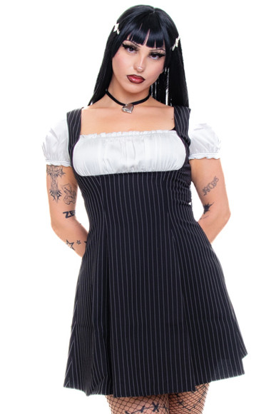 Alicia Underbust Pinstripe Dress