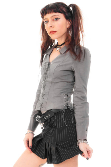 Libby Cement Corset-Lace Shirt