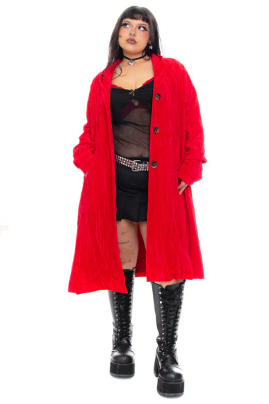 Mazzy Red Longline Jacket