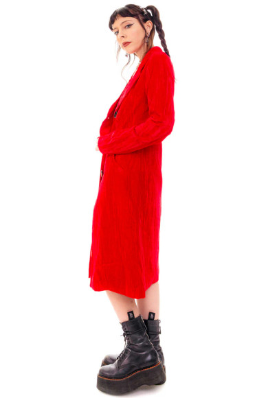 Mazzy Red Longline Jacket