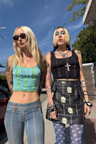 Lexi Aqua Grommet Top