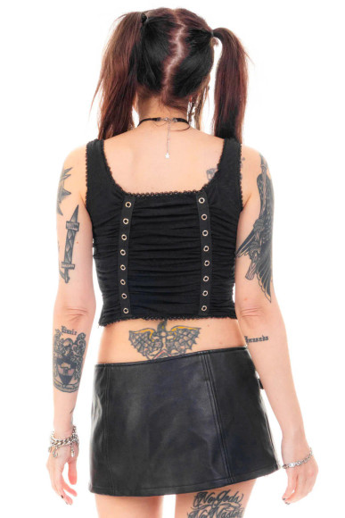 Lexi Black Grommet Top