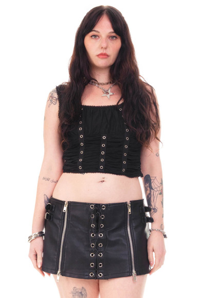 Lexi Black Grommet Top