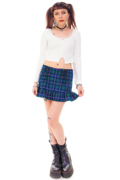 Rosa White Lace-Trimmed Thermal Long-Sleever