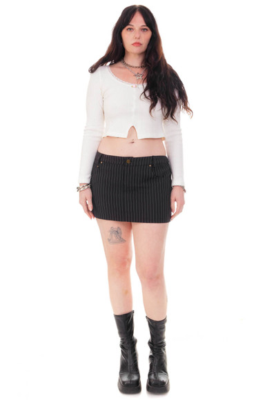 Rosa White Lace-Trimmed Thermal Long-Sleever