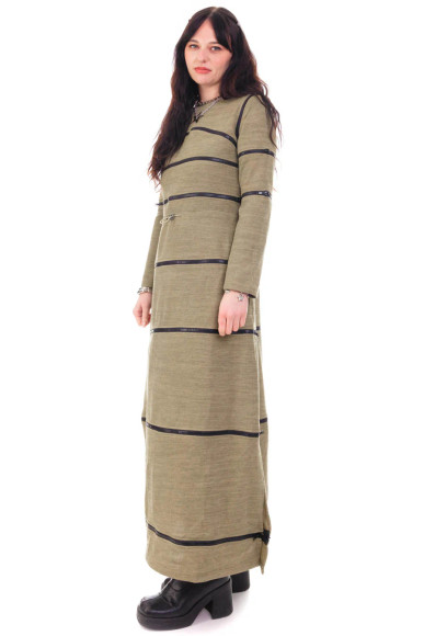 40-in-1 Olive Green Zip-Off Convertible Dress