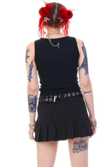 Edith Black Rib Knit Tank Top