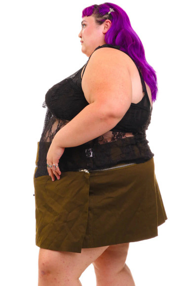 Black Lace Tabby Top