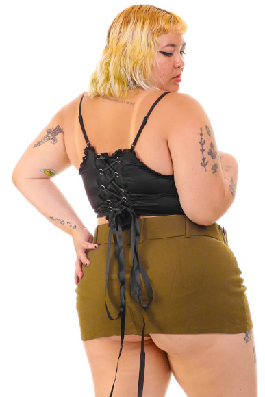 Nesta Black Bustier Top