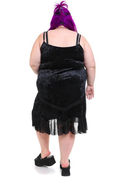 Luci Black Velvet Midi Dress