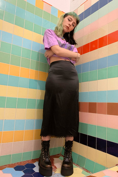 Mel Black Midi Skirt