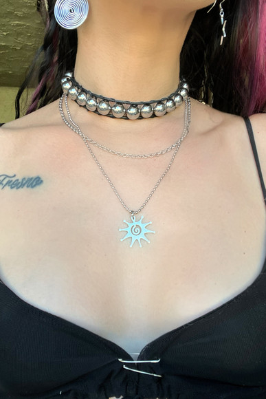 Spin Spin Sugar Double Layer Necklace