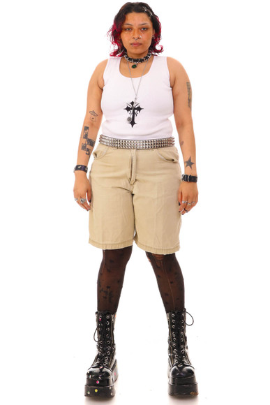 Vintage Y2K Wrangler Beige Cargo Shorts - L/XL