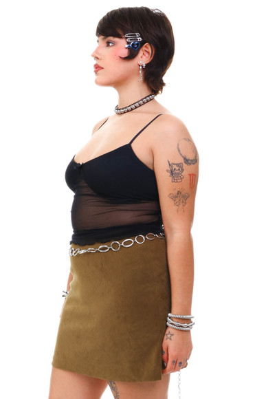 VIntage 90's XOXO Olive Green Skirt - M