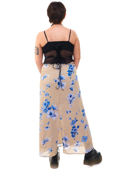 Vintage 90's Moody Floral Maxi Skirt - M/L