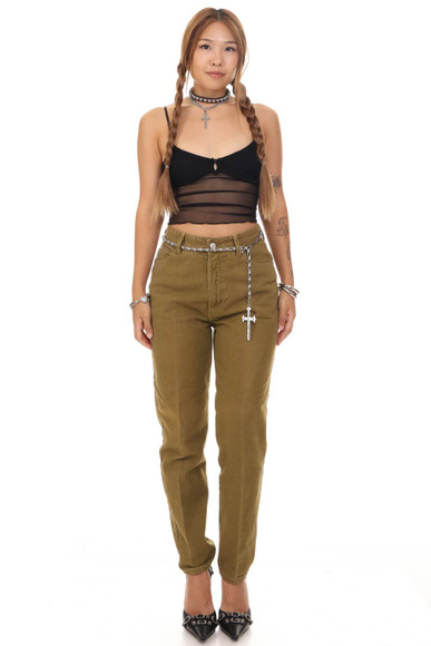 Vintage 90's Bongo Olive Green Mom Jeans - XS/S