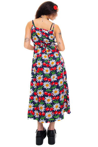 Vintage 90's Cherry Baby Handmade Maxi Dress - S/M