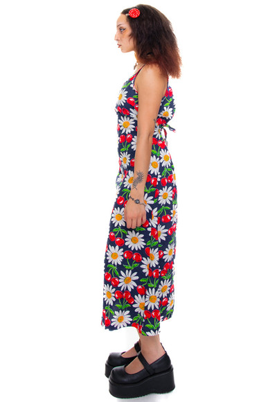 Vintage 90's Cherry Baby Handmade Maxi Dress - S/M