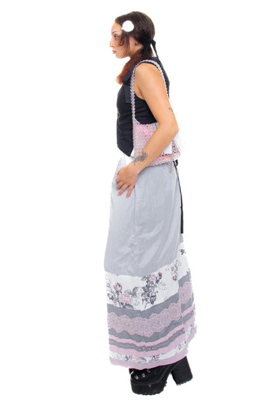 Vintage 80's Simply Sweet Beaded Maxi Skirt - XS/S/M