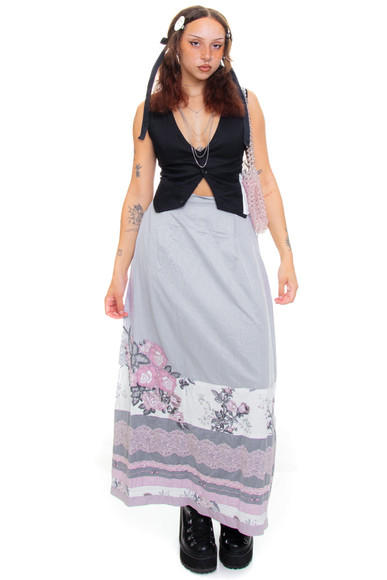 Vintage 80's Simply Sweet Beaded Maxi Skirt - XS/S/M