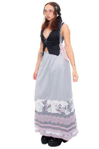 Vintage 80's Simply Sweet Beaded Maxi Skirt - XS/S/M