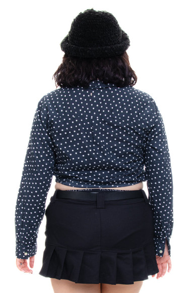 Vintage 90's Polka Dot Button-Up Shirt - L/XL