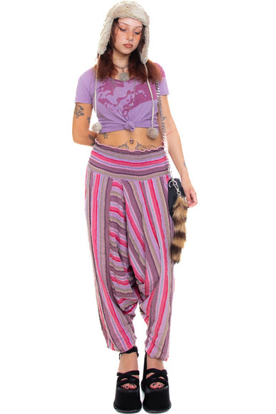 Vintage 90's Striped Hippie Pants - XS/S/M