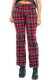 Vintage Y2K Red Plaid Flared Pants