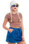 Vintage Y2K Denim Tie-Waist Mini Skort
