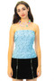 Vintage 90's Baby Blue Floral Tube Top