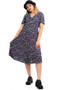 Vintage 90's Singles Floral Midi Dress