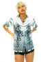 Vintage Y2K Tattoo Dragon Button Up