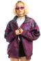 Vintage 80's Plum Geo Windbreaker