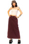 Vintage Y2K Chocolate Cargo Maxi Skirt