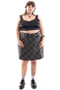 Vintage 90's Grunge Grey Plaid Skirt
