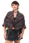 Vintage Y2K Brown Plaid Crop Jacket