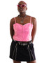 Vintage Y2K BEBE Pink Corset Tank Top